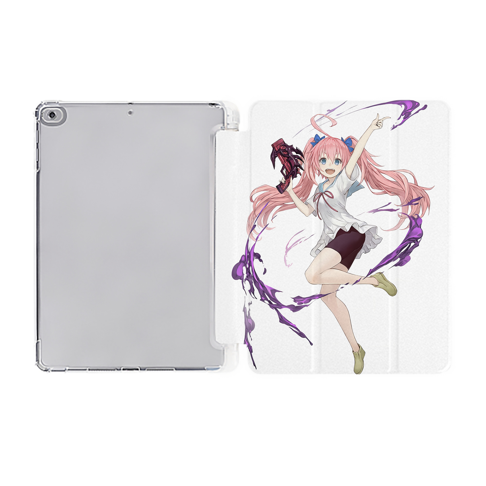 （画像用） 転スラ Regarding Reincarnated to Slime IPad ケース ペン収納付き 三つ折りスタンド PUレザー×シリコン 対応機種9.5/10.5/10.9インチ